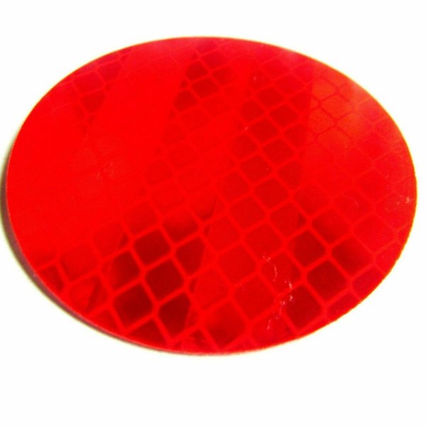 40mm Kreisreflektor, Rot, 3M Scotchlite, Reflexfolie